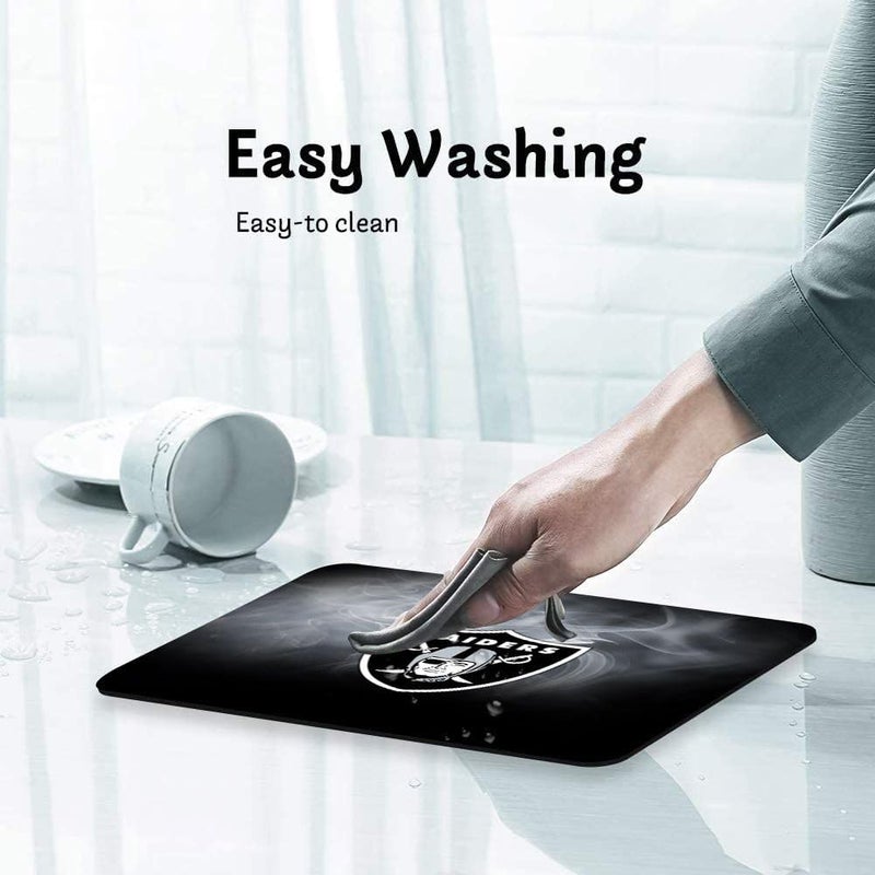 ZYJTEK Gaming Mouse Pad for Football Sports Fans,Black Design Non-Slip Rubber Base Square Mousepad for Computers Laptop Desk Mat - Image 4